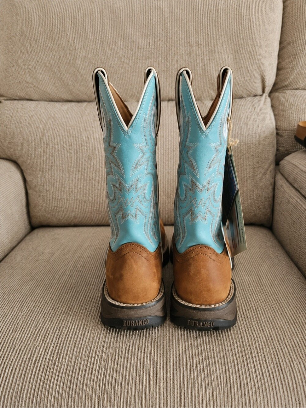 Durango Lady Rebel Women's Powder N'' Lace Saddle Western Boots Size 6.5 - Picture 5 of 9